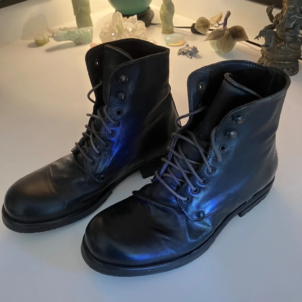 SHOTO Women's Black Italian Lace Up Boots Size eu35/us5 - Picture 6 of 8